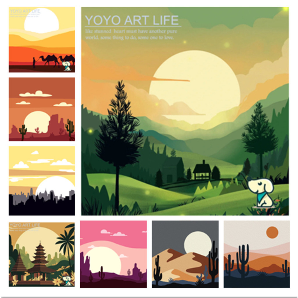 Bemular Art BS2 20x20cm Đóng khung sơn dầu DIY theo số đóng khung SƠN nghệ thuật treo tường BẰNG SỐ 