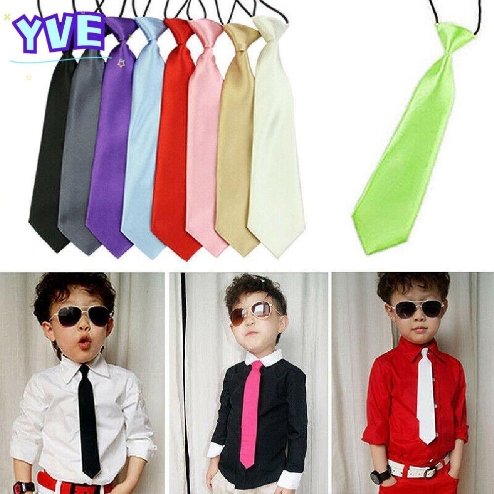 YVE Tie Party Hedging Wedding Tie Child Dressing Màu trơn