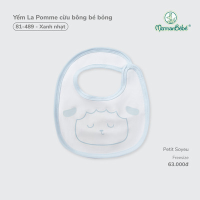Yếm La Pomme cừu bông bé bỏng - Sợi Petit Soyeu thoáng mát - Bé trai/gái - Freesize