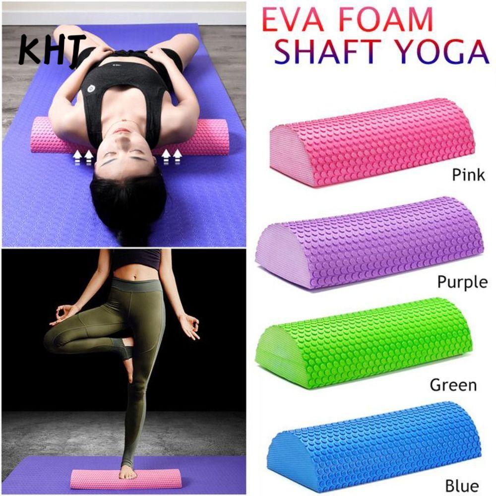KHJ EVA Massage Foam Roller, Xanh Tím Hồng Xanh EVA Yoga Pilates Roller, Nửa Tròn Yoga Khối Yoga Yog