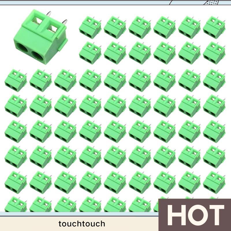 Đầu nối khối đầu cuối nối màu xanh lá cây KF127-2p 3p 100 chiếc 5mm Pitch 300V 10A Loại PCB Thiết bị