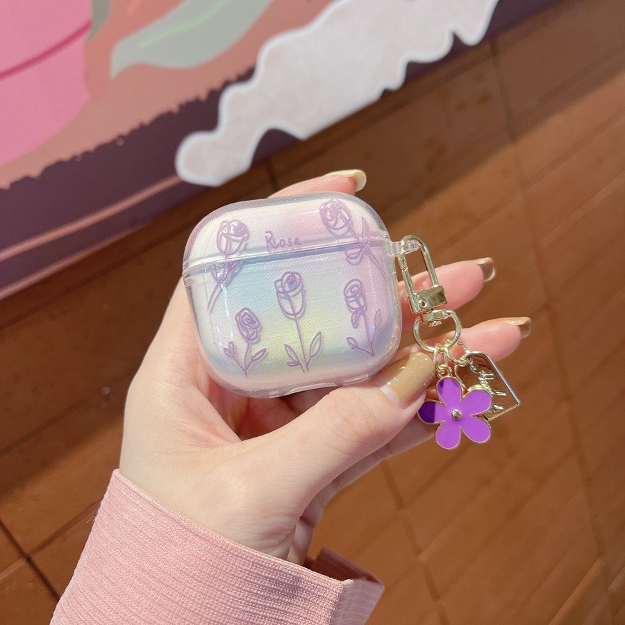 Dành Cho apple AirPods Cover airpods3 / airpod 4 Nhiều Màu Sắc Hoa / Hoạt Hình Silicon Trong Suốt Ta