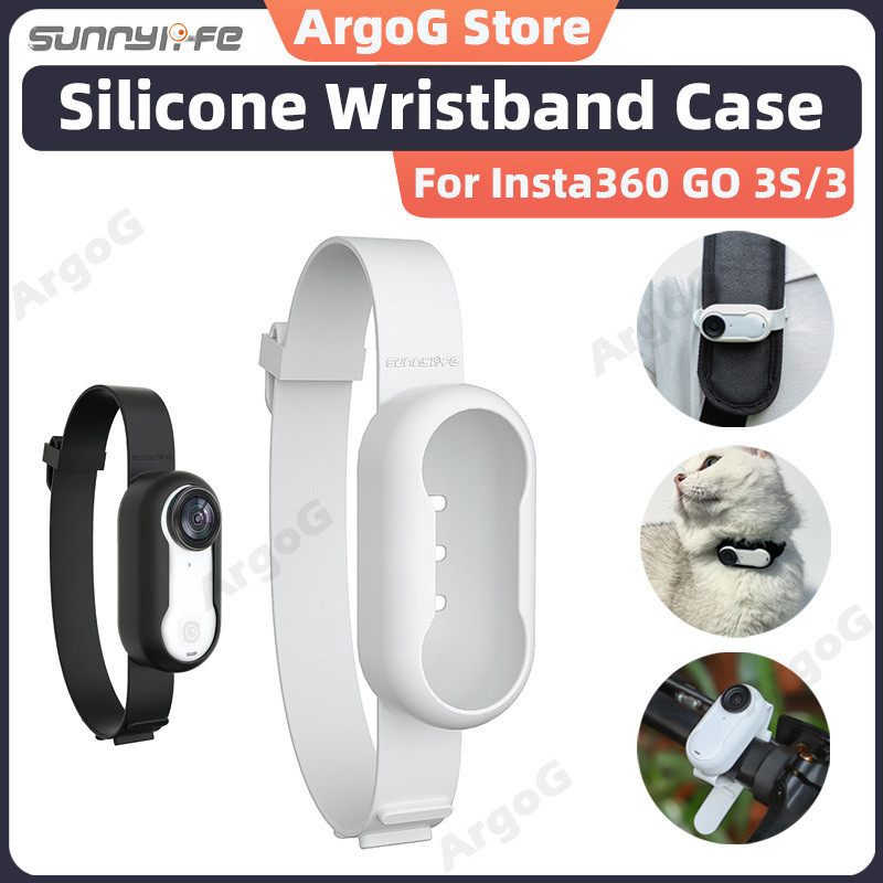 Sunnylife Vỏ Silicone Dây Đeo Cổ Tay cho Insta360 GO 3S/GO 3 - Phụ Kiện Insta360 GO 3S