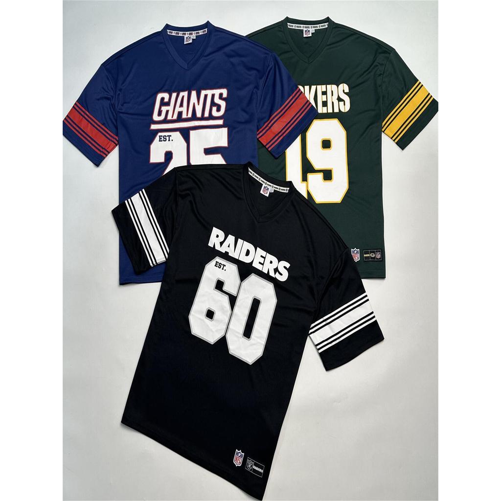 Mùa Hè 2025 Sản Phẩm Mới NFL Raiders Nhanh Khô Lưới Thả Tay Vai Rời Nửa Tay In Offset LOGO
