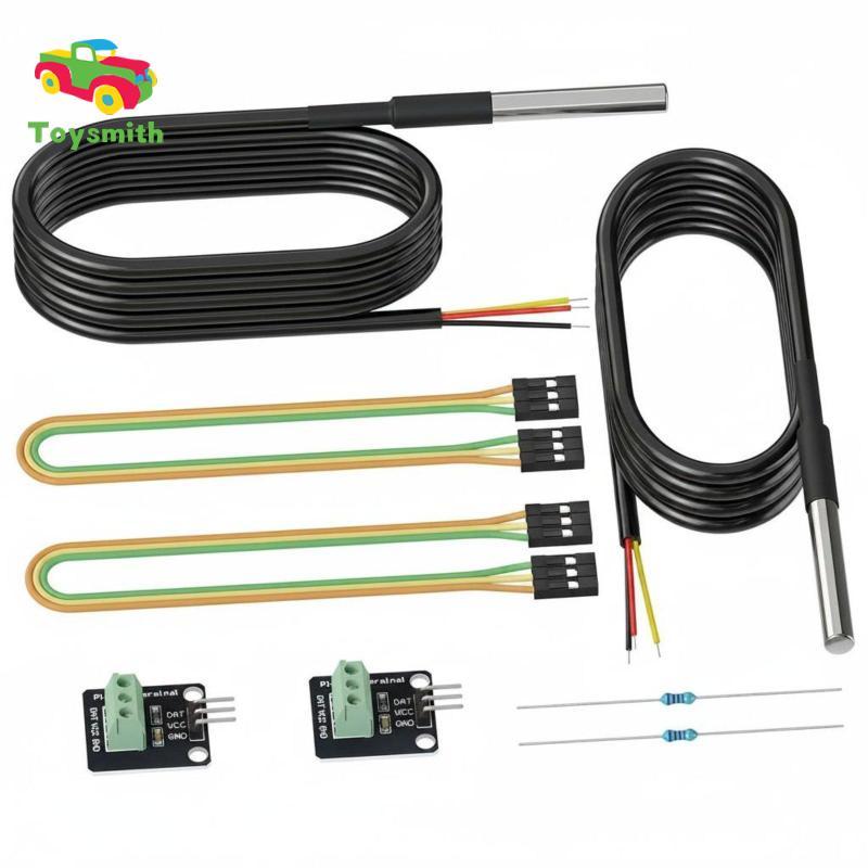 2 Miếng DS18B20 Cảm Biến Cảm Biến Xe Buýt Dây Đơn DS18B20 Cảm Biến Nhiệt Độ Chống Thấm Nước Cảm Biến