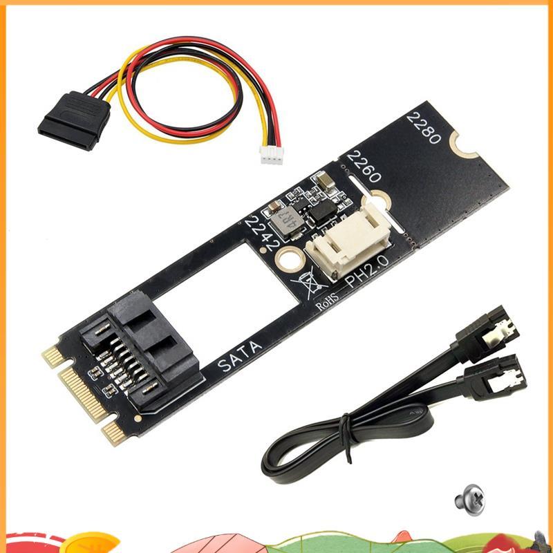 M.2 SATA Adapter M.2 NGFF Sang SATA3.0 7 Pin Adapter M2 Key-B Sang SATA3.0 Adapter Card Cho 2242 226