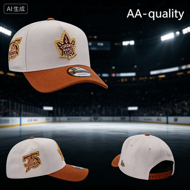 Phiên bản cổ điểnAA-New Era Toronto Maple Leafs Cong vành thích hợp cho mọi giới tính, kỷ niệm 75 nă