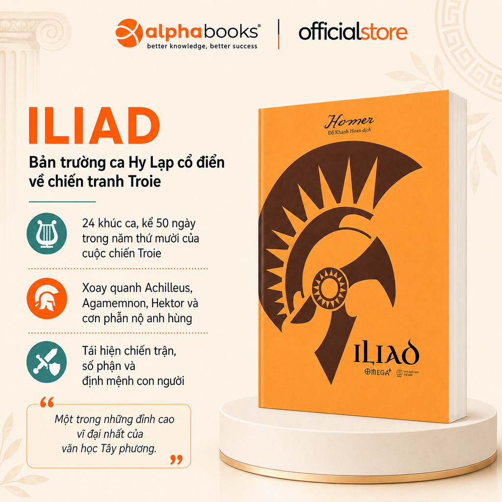 Sách - iLiad - Bản trường ca Hy Lạp cổ - Homer (Omega Plus)