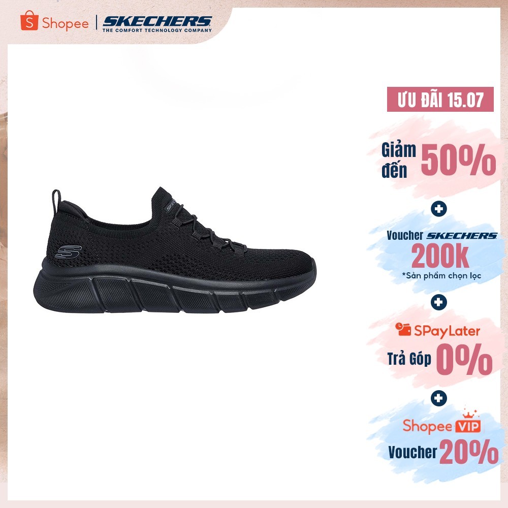 Giày Thể Thao Nữ Skechers BOBS Sport Flex Flow Jaunty Spring Thường Ngày - 898034-BBK Memory Foam