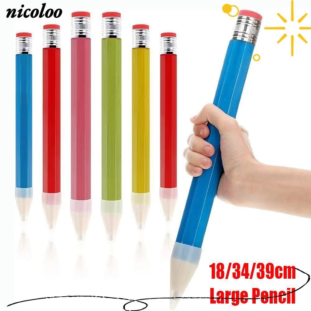 Bút Chì Khổng Lồ NICOLOO, Có Tẩy Đồ Chơi Mới Lạ Bút Chì Lớn, Đạo Cụ Hiệu Suất Chất Lượng Cao 18 / 34