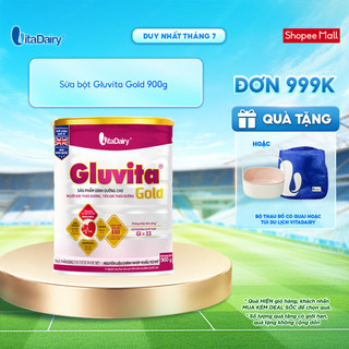 Sữa bột Gluvita Gold dành cho người tiểu đường - Giúp kiểm soát đường huyết - Lon 900g