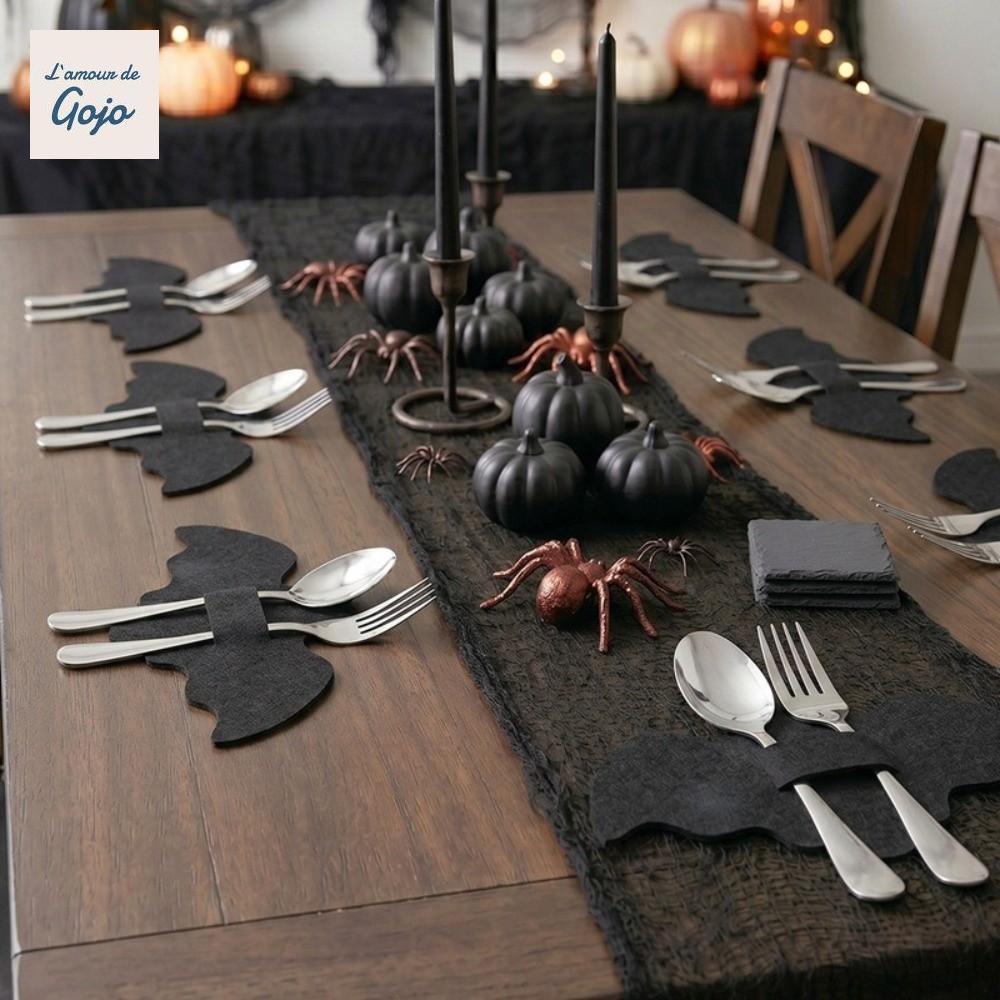 GOJO 12 CHIẾC TÚI DAO KÉO NỈ HALLOWEEN MẠNG NHỆN DƠI DI ĐỘNG TRANG TRÍ TIỆC NHẸ THỰC TẾ