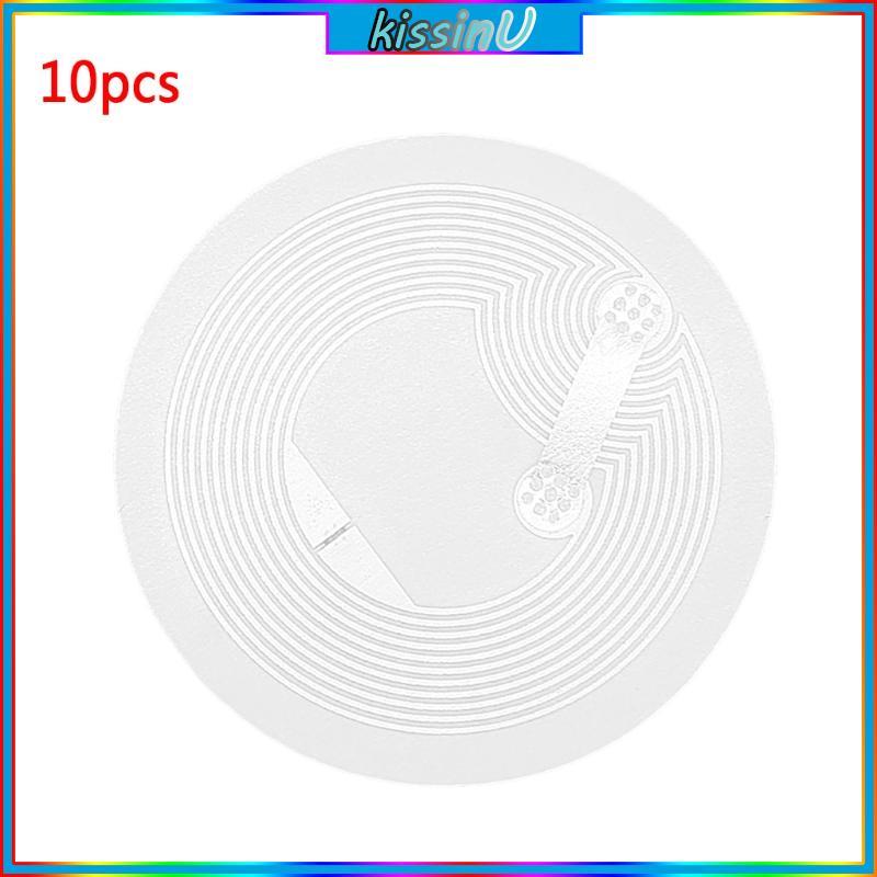 Kiss 10x Ntag215 Thẻ Chống Kim Loại 25mm NFC Dán Cho Điện Thoại Thông Minh Hỗ Trợ NFC