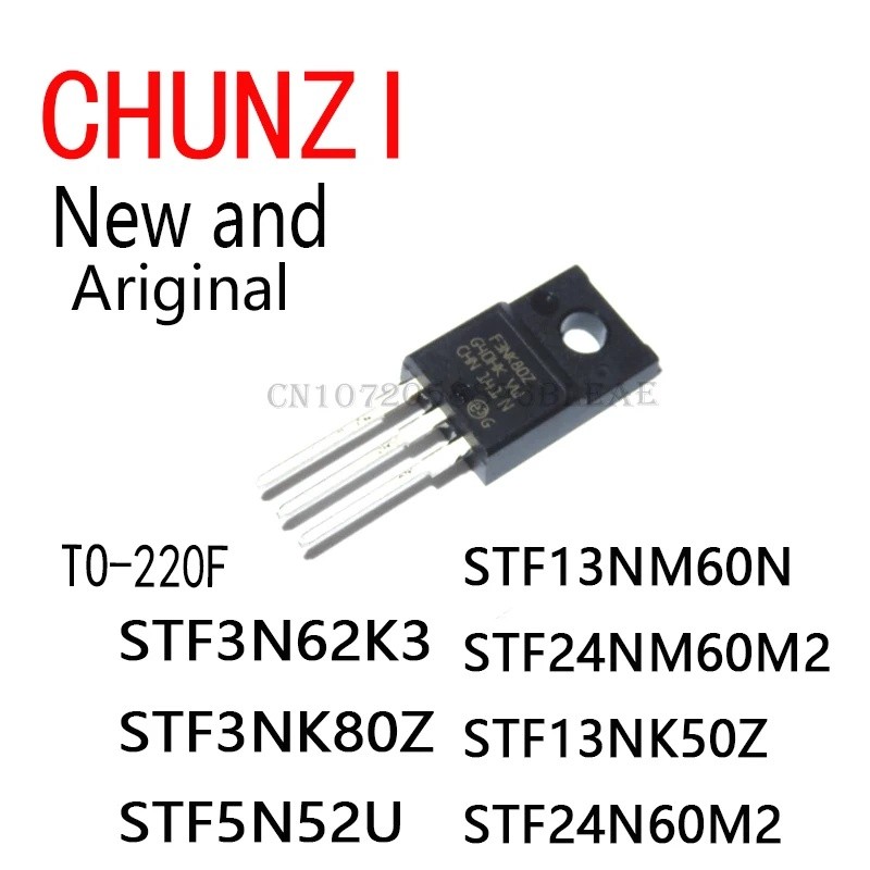 5 Chiếc Mới Và Chính Hãng 24NM60 13NM60 TO-220F STF3N62K3 STF3NK80Z STF5N52U STF13NM60N STF24NM60M2 