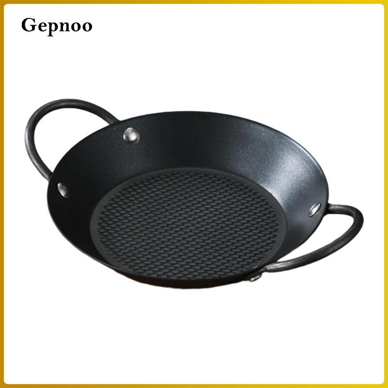 Chảo Chiên Chống Dính Paella Pan Home Pot Dập Nổi Lưới Thép Không Gỉ Tròn