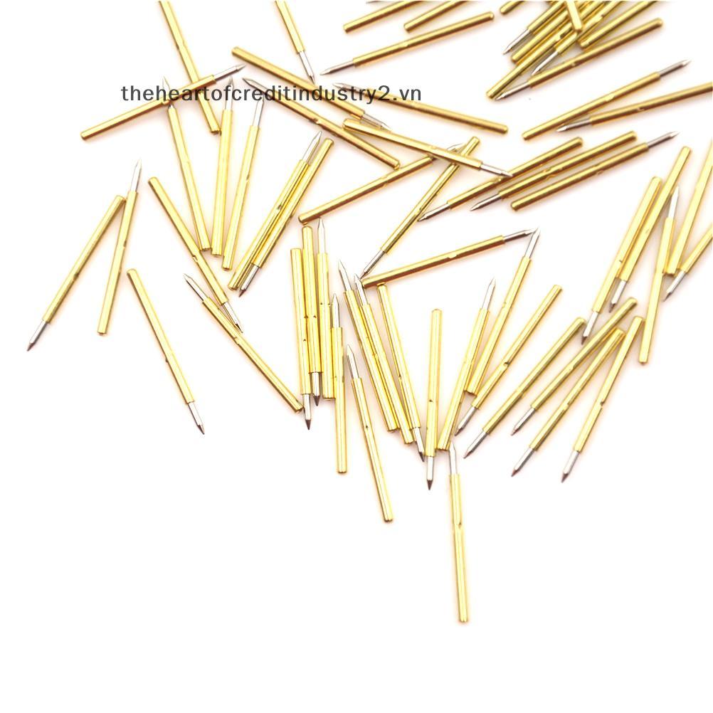 # thehear # 100 chiếc P75-B1 Dia 1.0mm Cusp Spear Spring Loaded Test Probes Pogo Pins công cụ.