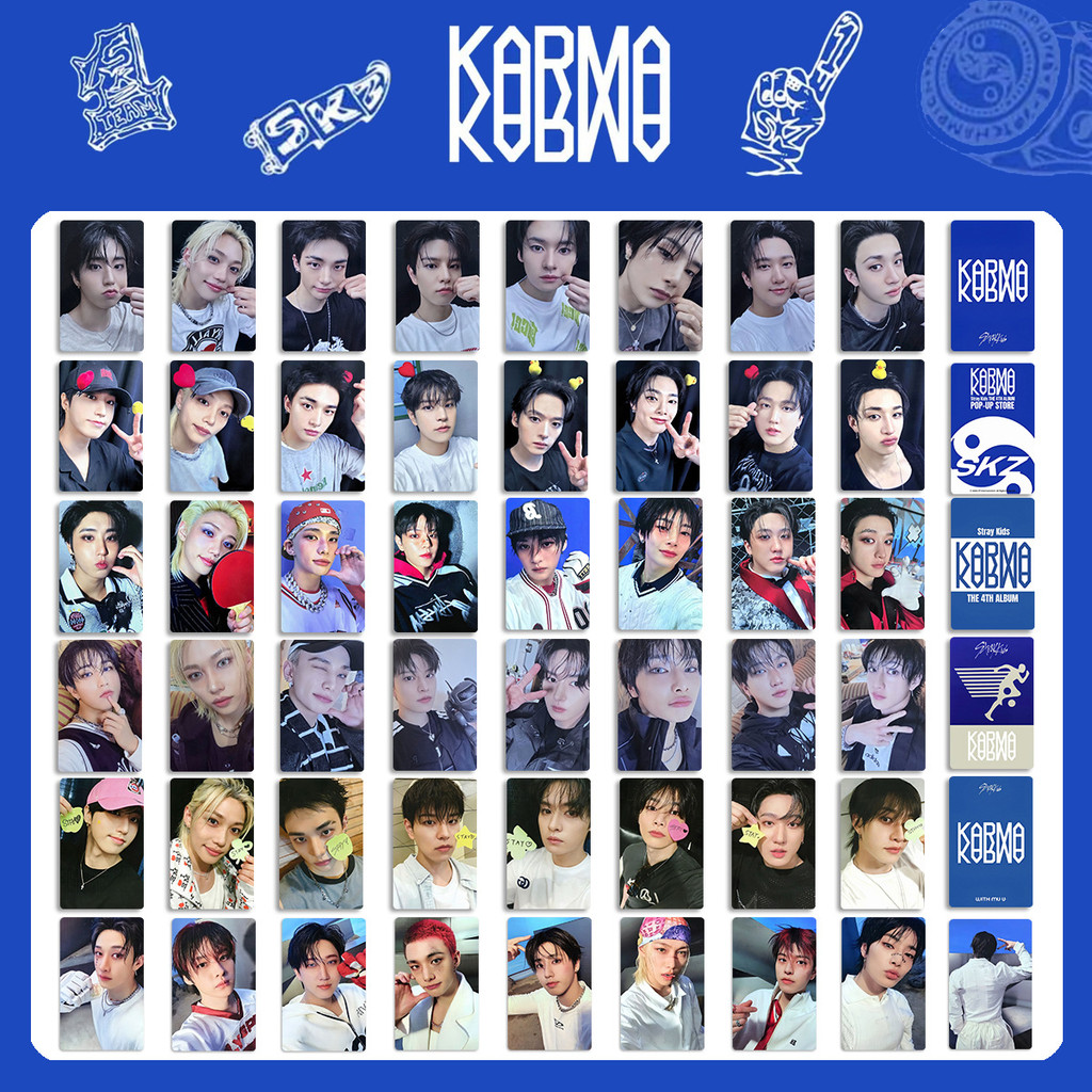 STRAY KIDS Kết hợp KARMA Hàng hóa Photocard Thẻ ngẫu nhiên Thẻ thưởng withmuu SKZOO