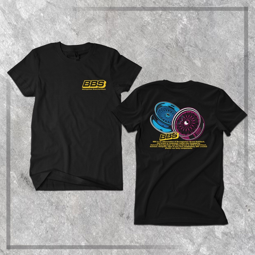Racing Velg Bbs Kaos Otomotif Bbs Wheels Áo thun Microfiber Jersey