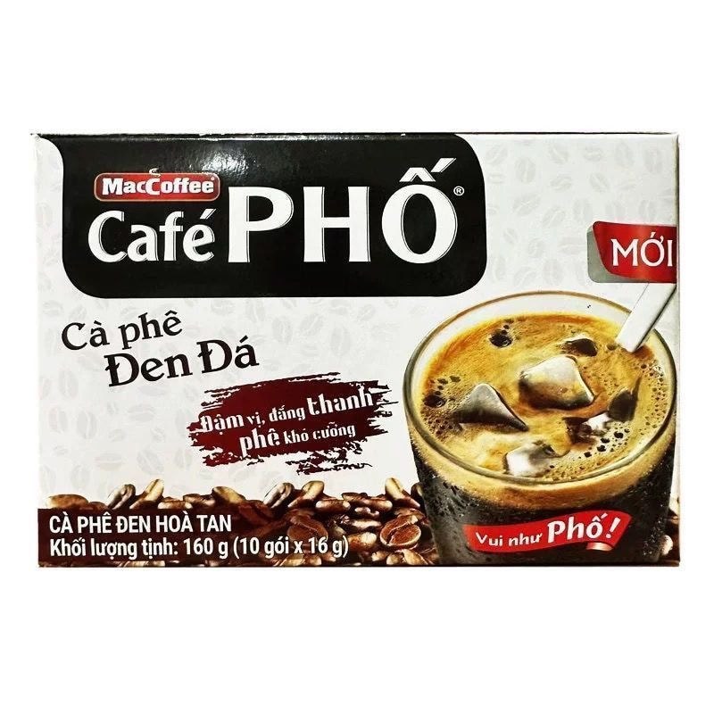 Maccoffee Meccoffee cafe pho Cà phê đá hòa tan Cà phê đắng Một hộp 10 gói 16g ls260721