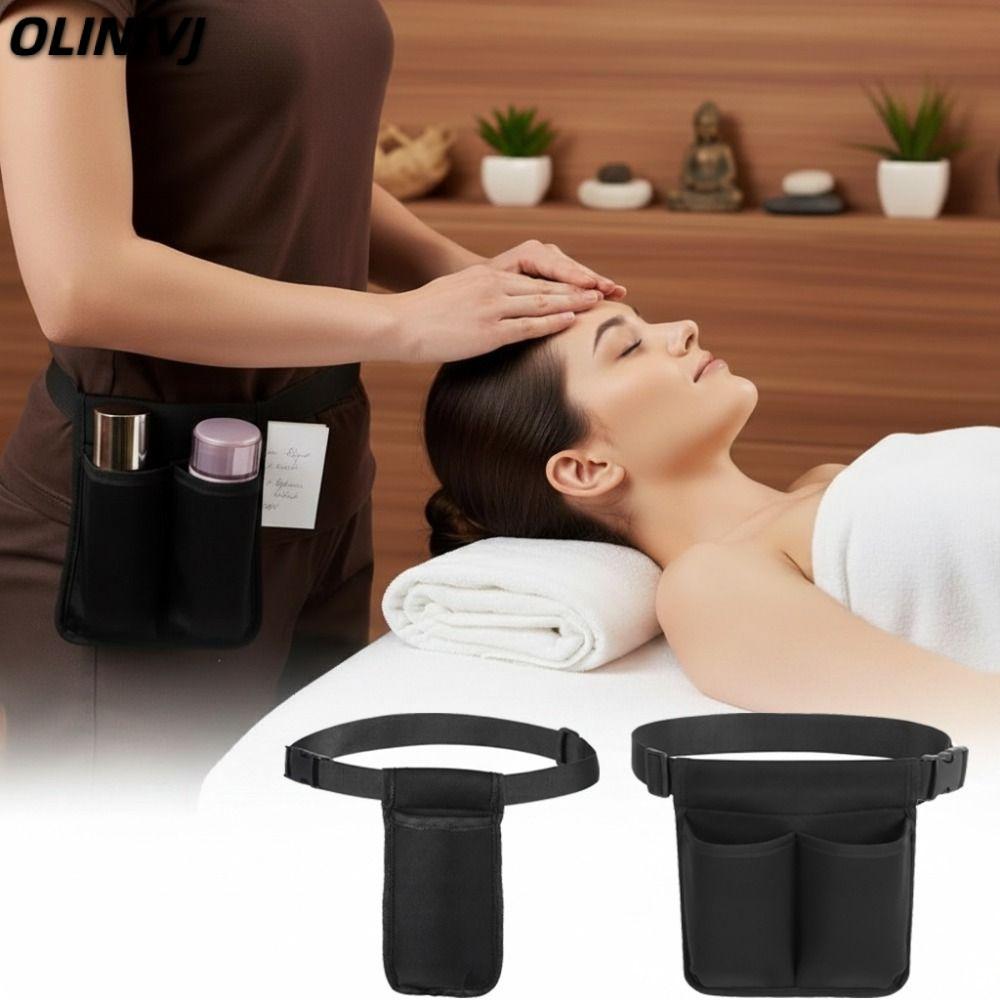 Túi dưỡng da eo OLINIVJ, có dây đai có thể điều chỉnh Túi dầu massage di động, Thiết kế rảnh tay Giá đỡ đơn / đôi Chai tinh dầu bền Túi thắt lưng Bảo quản dầu massage