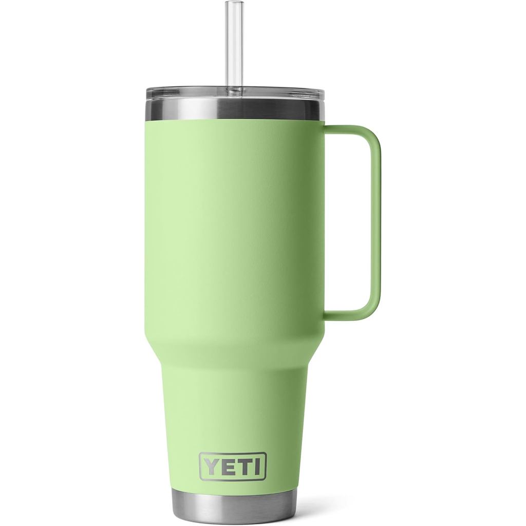 Cốc du lịch YETI Rambler 42oz có nắp ống hút, Cốc giữ nhiệt chân không, Chất liệu thép không gỉ, Màu