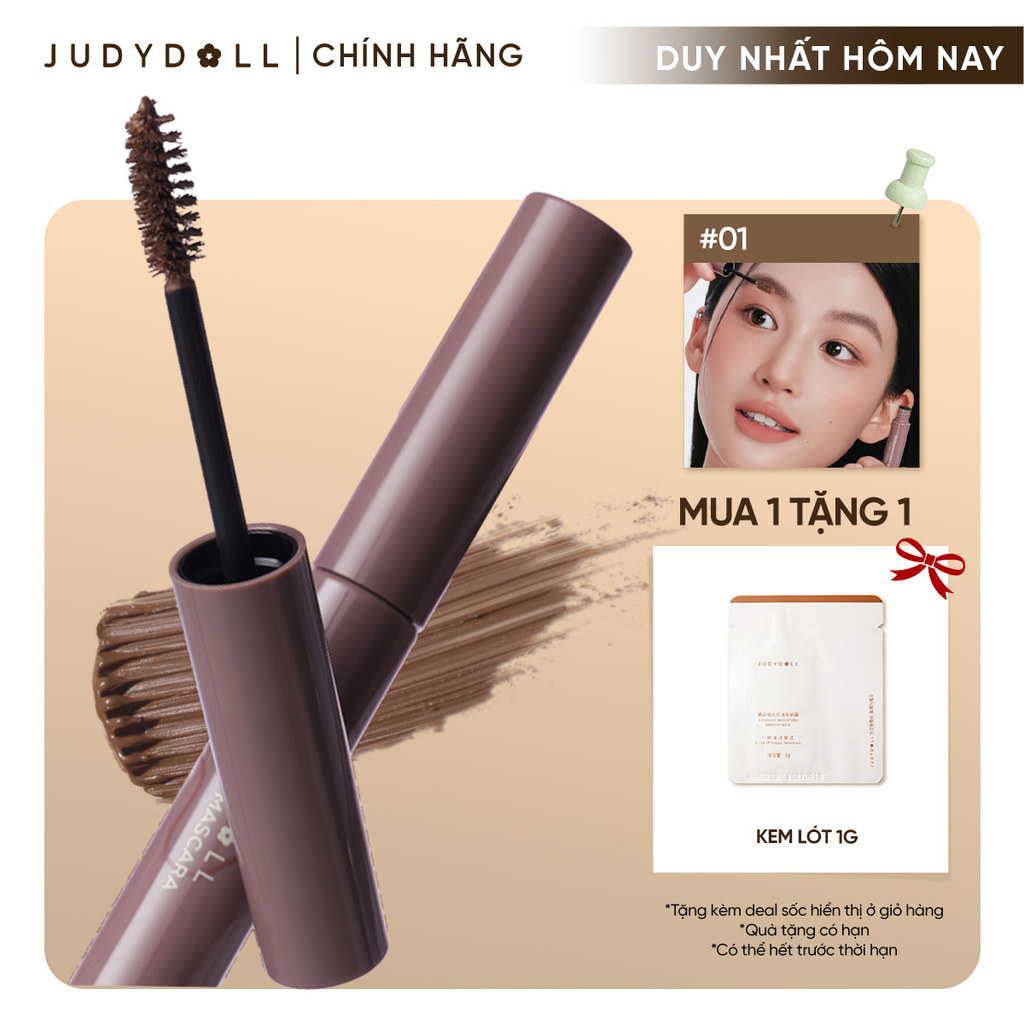 Chuốt Chân Mày JUDYDOLL Eyebrow Mascara Tự Nhiên Sắc Nét Bền Màu 2.5g