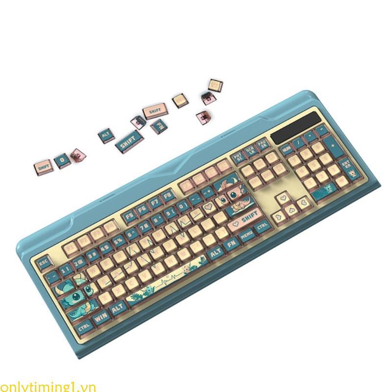 Onlytiming1 PBT Keycaps 116Keys ASA Chiều Cao Keycap Hoạt Hình Động Vật Rồng Keycap
