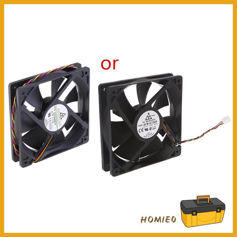 Vòng bi quạt làm mát CPU HOMIE 12025 12V 0 8A 12cm 4400RPM Model AFB1212SH Quạt làm mát yên tĩnh cho