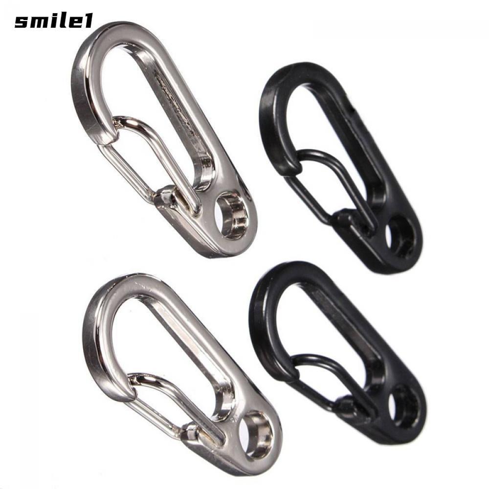 Cặp đôi SMILE Thép không gỉ Carabiner EDC Tool Split Ring