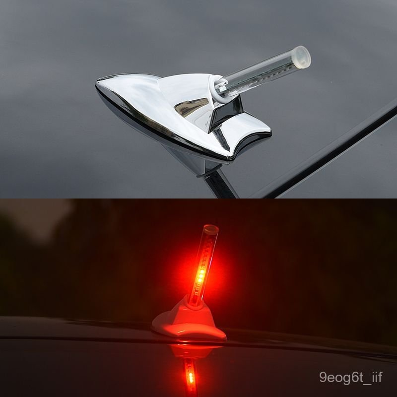 Đèn cảnh báo LED vây cá mập năng lượng mặt trời chống va chạm trang trí nóc ô tô chống nước tốt