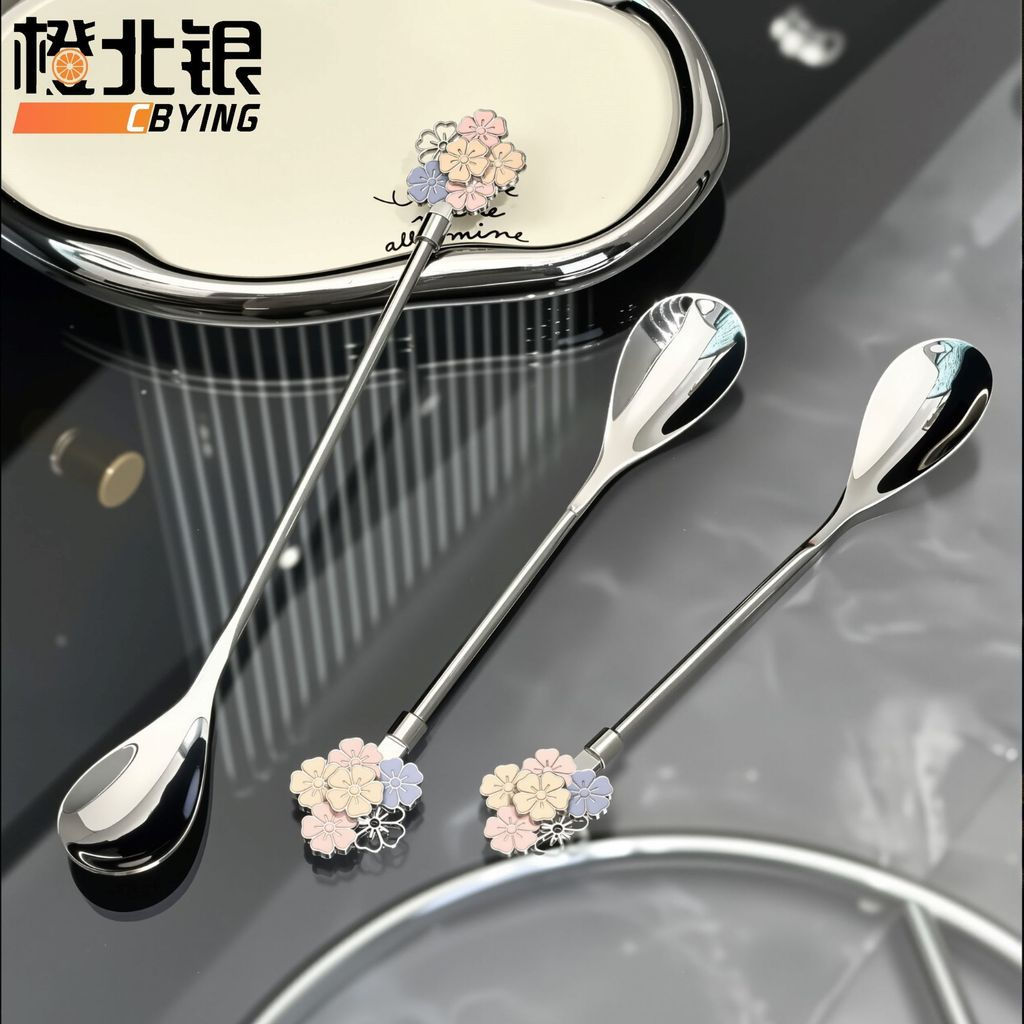 New North Blandings Spoon12y Stainless steel stirring spoon for coffee, Japanese-style long handle, 