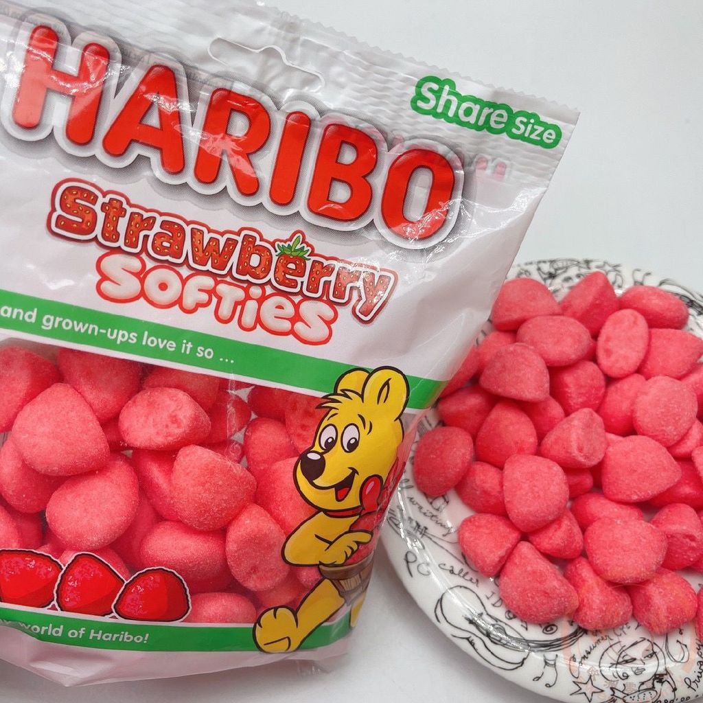HARIBO HARIBO HARIBO Dâu giòn Marshmallow Đầy Kẹo dẻo Hương Dâu 175g26.513 LS73026 @