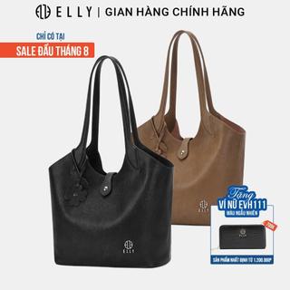 [TẶNG VÍ 799K 1/8] Túi xách nữ cao cấp da thật ELLY ET220 túi đeo vai cao cấp công sở thời trang sang trọng đựng ví điện