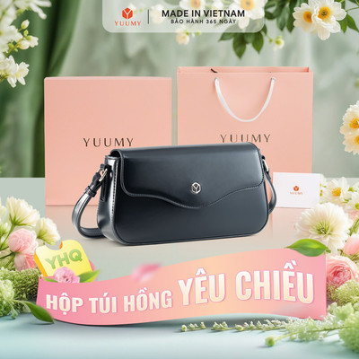 Bộ hộp quà YUUMY (Túi đeo chéo nữ YUUMY YN344 + Hộp quà YHQ2 + Túi giấy YTG2 + Túi rút BVR3838 + Thiệp cảm ơn YBT1)
