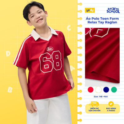 Áo Polo Teen Yody Form Relax Tay Raglan ICPO26S002
