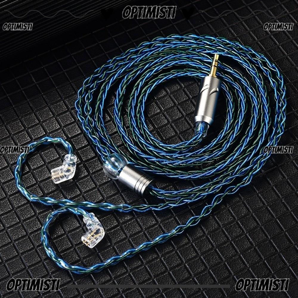 Dây nâng cấp tai nghe OPTIMISTI8E, Cáp tai nghe QKZ T1 8 dây 200 lõi, Tai nghe có dây 0,75MM 2Pin KZ