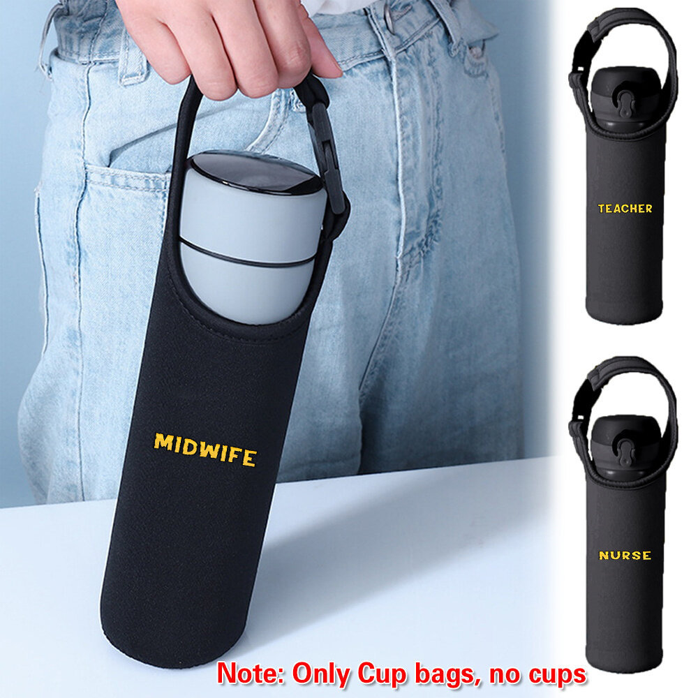 Stretch Neoprene Cup Holder Anti Slip Insulated Sleeve For Stainless Steel Water Flask HoneyWd serie