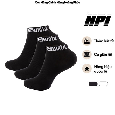 Set 3 Đôi Vớ Cổ Thấp Nam ECKO UNLTD. Cotton Co Giãn Thấm Hút Thoáng Khí IS25-83029