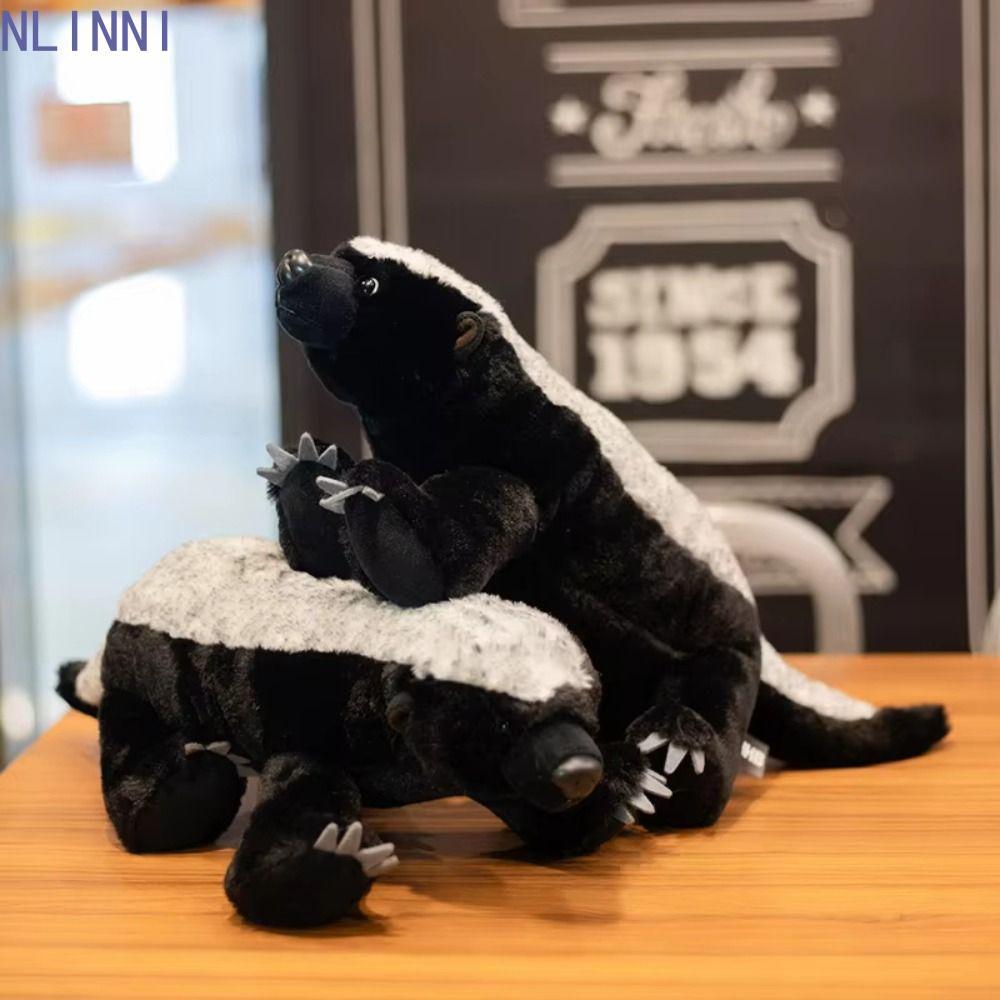 NLINNI Badger Mongoose Sang Trọng, Trang Trí Phòng Động Vật Hoang Dã Badger Đồ Chơi Mật Ong, Búp Bê 