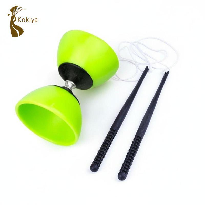 Huấn luyện trẻ em Diabolo Ba vòng bi Đồ chơi kỹ năng ngoài trời Juggle Đỏ L