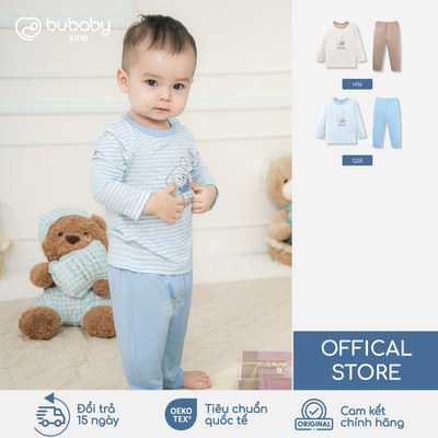 Bộ quần áo dài tay Sweet Puppy BU Baby, bộ đồ trẻ em từ 0 đến 5 tuổi, bộ thu đông ấm áp | IVS110101