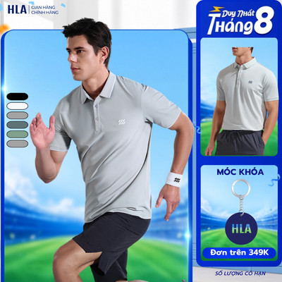 [GIẢM 50%] Áo Thun Polo Nam Cao Cấp HLA - Áo chạy bộ, công nghệ mát lạnh mềm nhẹ co giãn, thấm hút