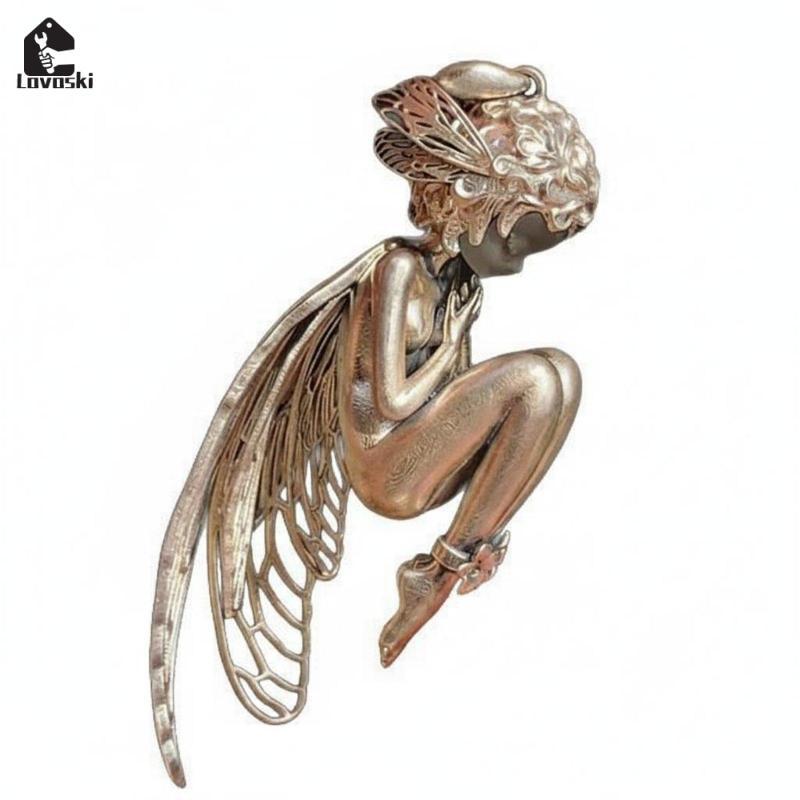 Im Lặng Seraph Locket Thiết Kế Độc Đáo Cicada Appendage Seraph Locket Artisanal Look Crouching Fairy