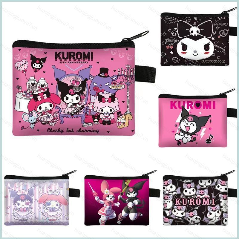 Hj7 Kuromi Hoạt Hình Trẻ Em Ví Đựng Tiền Xu Ví Móc Khóa Dây Kéo Túi Trẻ Em Ví Đựng Tiền Xu Túi Dễ Th