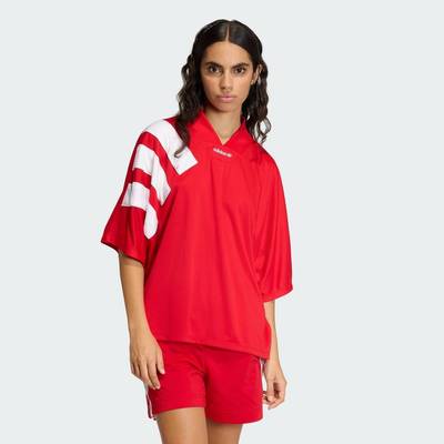 adidas Phong cách sống ÁO THUN BLOCKING Nữ Đỏ KD6351
