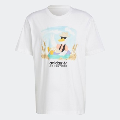 adidas Phong cách sống Áo Thun Graphic adidas Adventure Nam trắng HZ1145