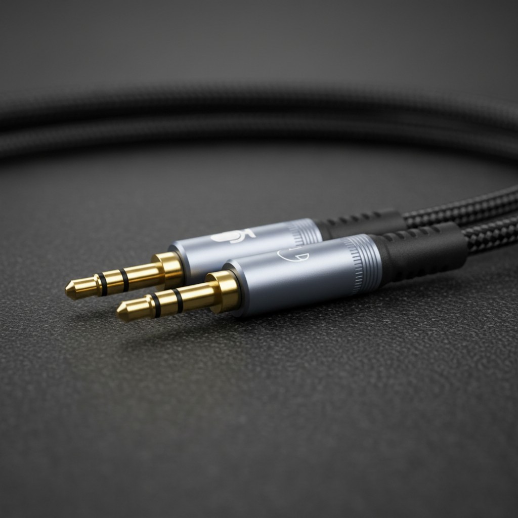 Tai Nghe Mic Splitter Tòn Ten-Tangle-Tangle-Tăng Chuyển Đổi Âm Thanh Cáp Có Áo Khoác Bện Mỏng Cho Ga