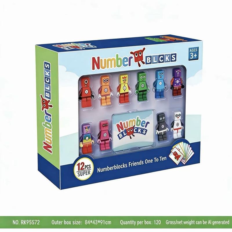 Numberblocks Bộ đồ chơi khối xây dựng kỹ thuật số Tương thích Plug-In Unisex Quà tặng nối 8.12
