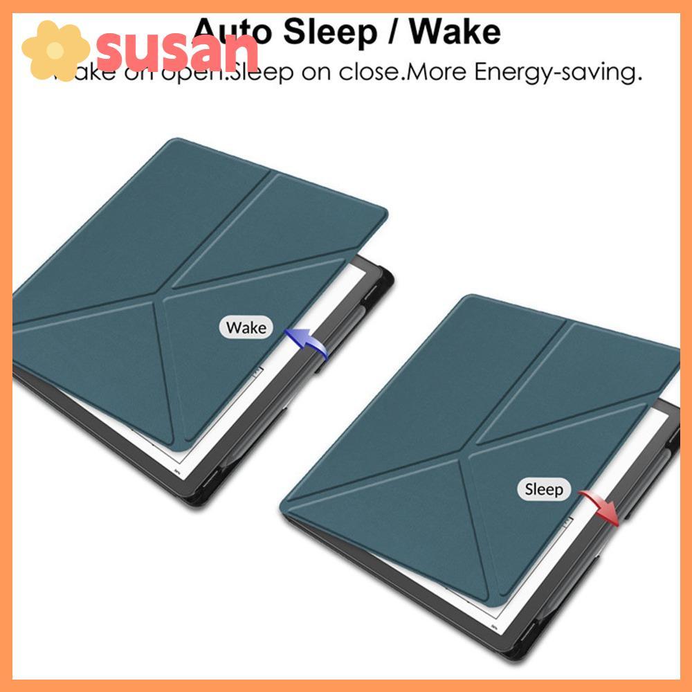 SUSANSU E Reader, Kích thước 10,2 Inch Tự động ngủ Wake E Book Reader Stand Cover, Chất liệu giả da 