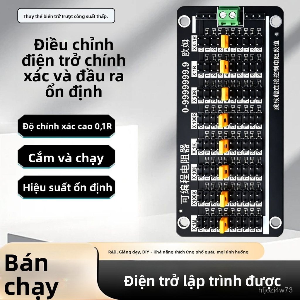 Điện trở lập trình độ chính xác cao 0.1R thay thế biến trở trượt đo đạc thí nghiệm chuyên nghiệp